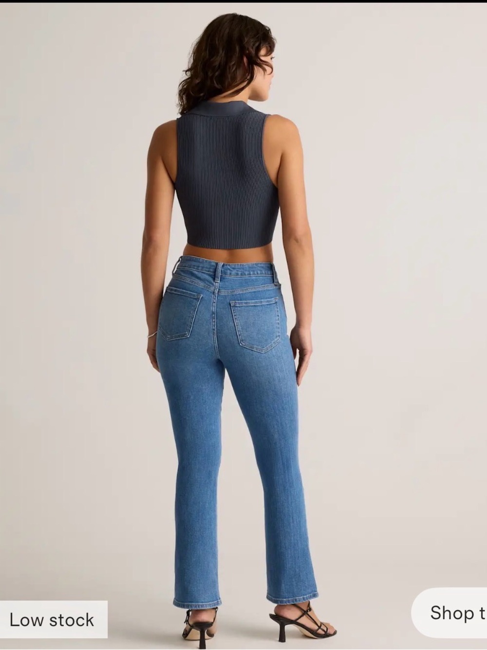 Quince Bella Stretch High-Rise Kick Flare Jeans. 30 waist, 28 inseam - Picture 3 of 13